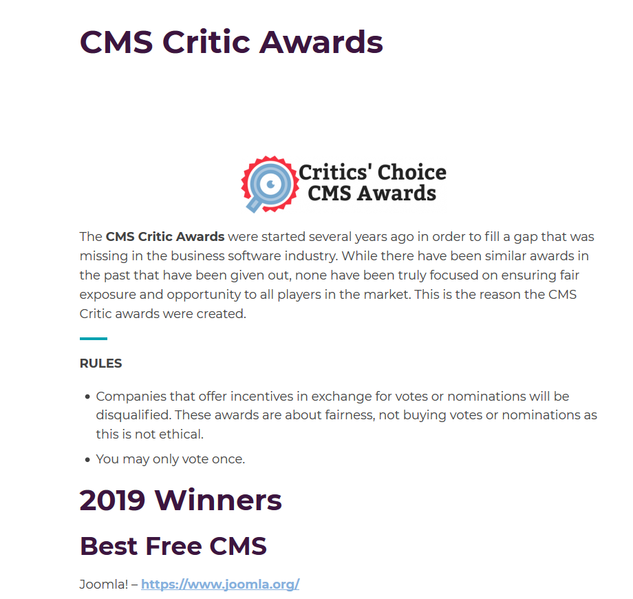 joomla, cms, ebasegr, e-base, best cms, critic awards, Ελληνικη κοινοτητα Joomla